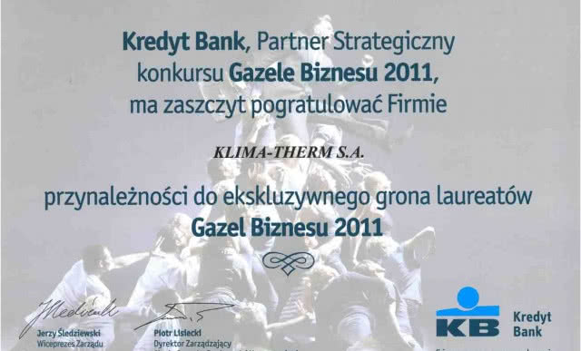 "Gazela Biznesu" dla Klima-Therm