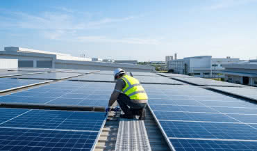 Fotowoltaika na dachu płaskim: bezpieczny montaż z systemem BauderSOLAR